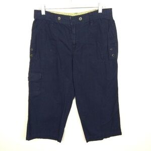 Basic Editions Navy Capris | sz M
